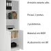 Armário Estante Alto para Escritório Home Office ME4110 MDP Branco G69 - Gran Belo