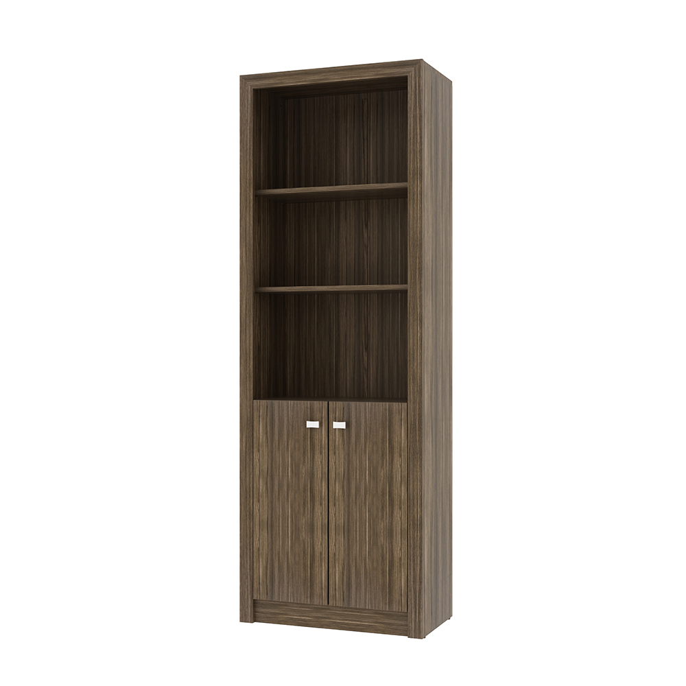 Armário Estante Alto para Escritório Home Office ME4110 MDP Nogal G69 - Gran Belo