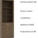 Armário Estante Alto para Escritório Home Office ME4110 MDP Nogal G69 - Gran Belo