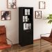 Armário Estante Alto para Escritório Home Office ME4110 MDP Preto G69 - Gran Belo