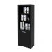 Armário Estante Alto para Escritório Home Office ME4110 MDP Preto G69 - Gran Belo