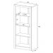 Armário Estante Alto para Escritório Home Office ME4137 MDP Amendoa G69 - Gran Belo