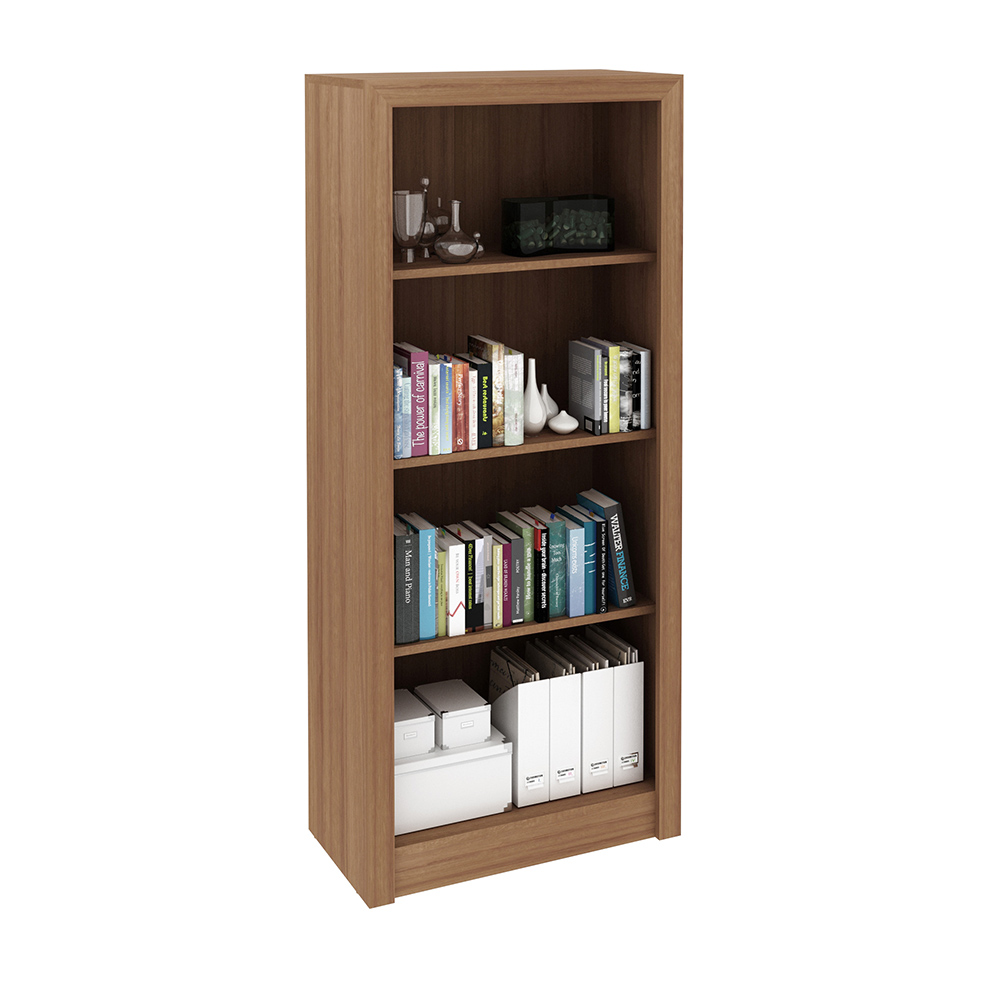 Armário Estante Alto para Escritório Home Office ME4137 MDP Amendoa G69 - Gran Belo