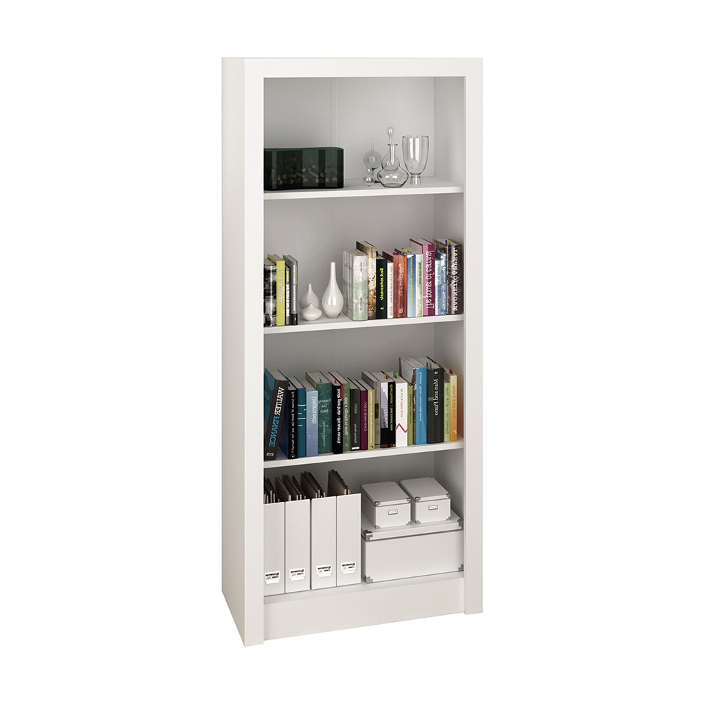 Armário Estante Alto para Escritório Home Office ME4137 MDP Branco G69 - Gran Belo