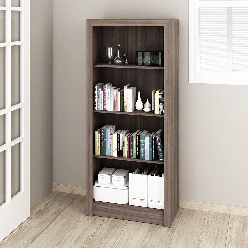 Armário Estante Alto para Escritório Home Office ME4137 MDP Carvalho G69 - Gran Belo
