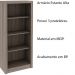 Armário Estante Alto para Escritório Home Office ME4137 MDP Carvalho G69 - Gran Belo