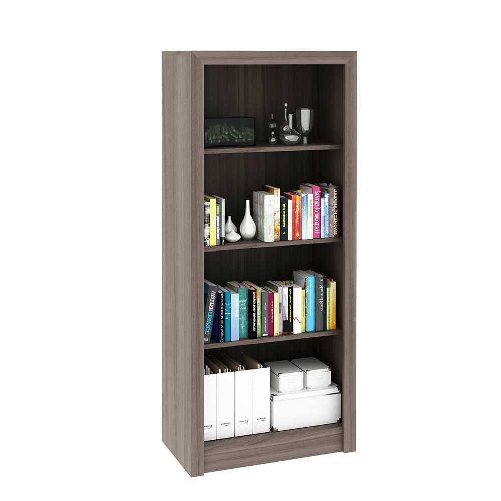 Armário Estante Alto para Escritório Home Office ME4137 MDP Carvalho G69 - Gran Belo