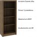 Armário Estante Alto para Escritório Home Office ME4137 MDP Nogal G69 - Gran Belo