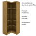 Armário Estante de Canto Alto para Escritório Home Office ME4132 MDP Amendoa G69 - Gran Belo