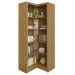 Armário Estante de Canto Alto para Escritório Home Office ME4132 MDP Amendoa G69 - Gran Belo