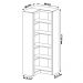 Armário Estante de Canto Alto para Escritório Home Office ME4132 MDP Branco G69 - Gran Belo