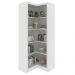 Armário Estante de Canto Alto para Escritório Home Office ME4132 MDP Branco G69 - Gran Belo