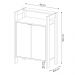 Armário Mesa baixa para Escritório Home Office AZ1008 MDP Branco/Nogal G69 - Gran Belo