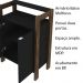 Armário Mesa baixa para Escritório Home Office AZ1008 MDP Preto/Nogal G69 - Gran Belo