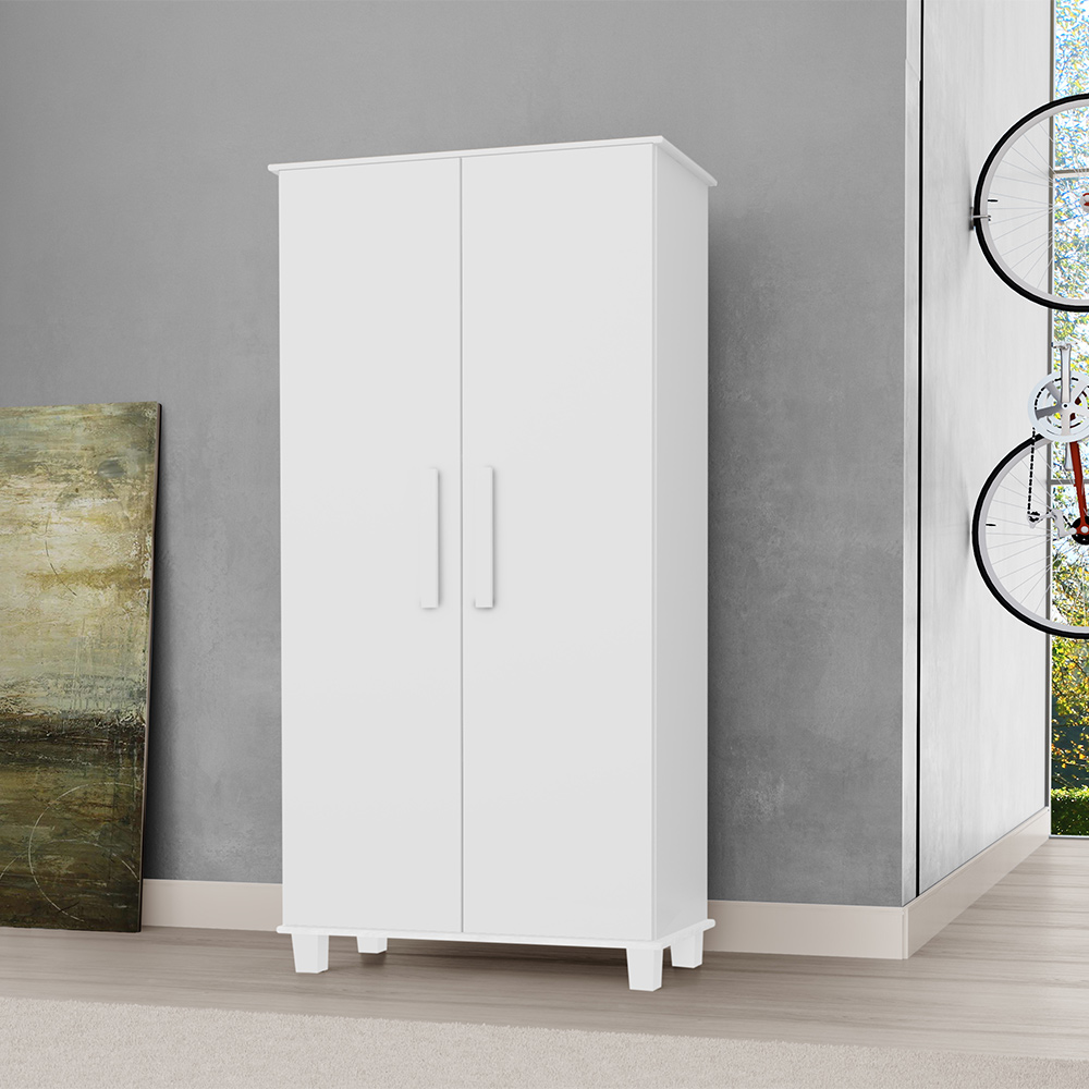 Armário Organizador 2 Portas Nicolau Branco G37 - Gran Belo