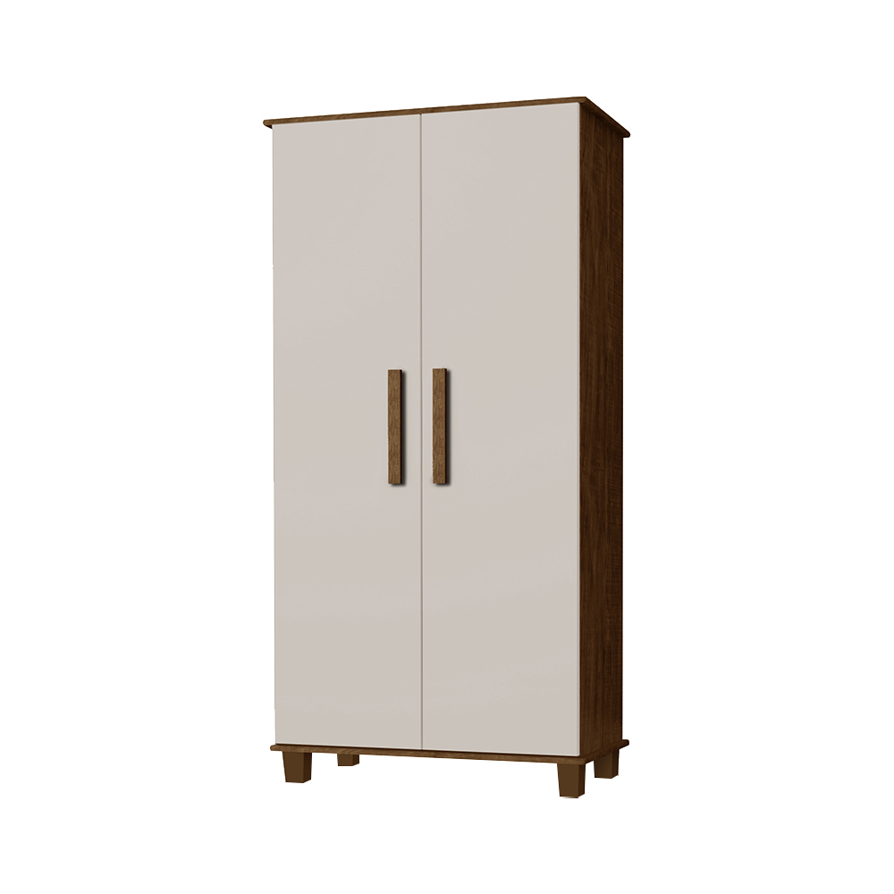 Armário Organizador 2 Portas Nicolau Malbec/Off White G37 - Gran Belo