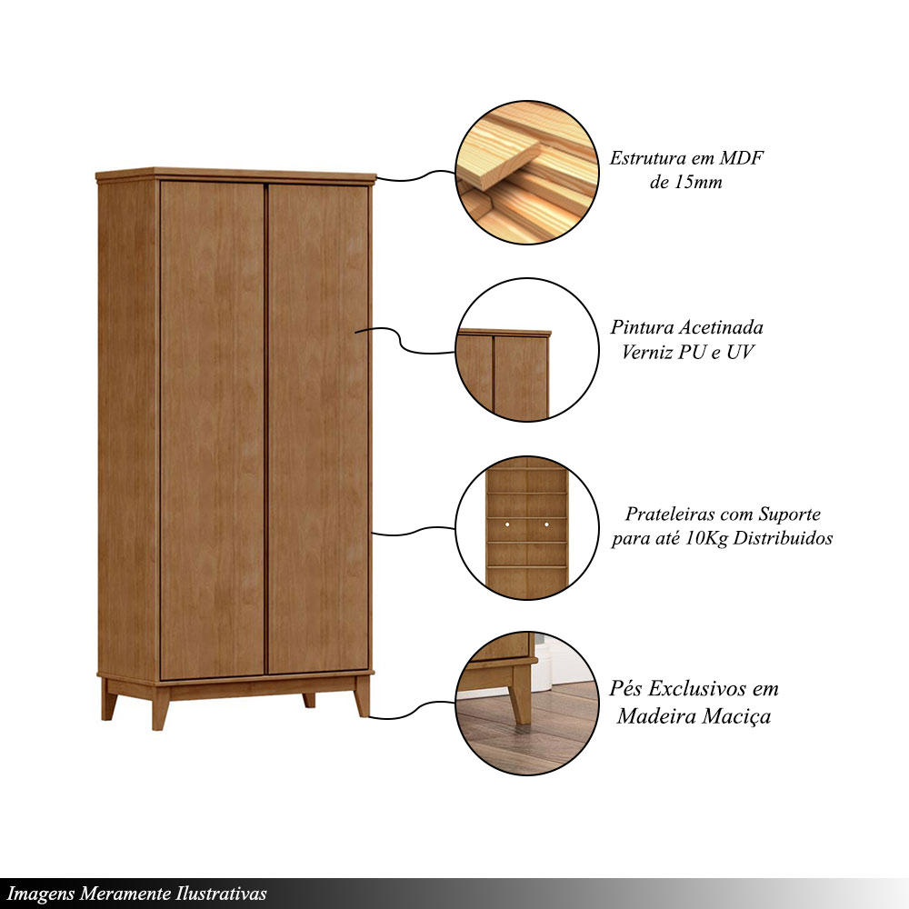 Armário Organizador MDF Cullen Freijó - G74 - Gran Belo