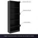 Armário Prateleiras para Escritório Home Office Gamer ME4141 MDP Preto/Preto G69 - Gran Belo