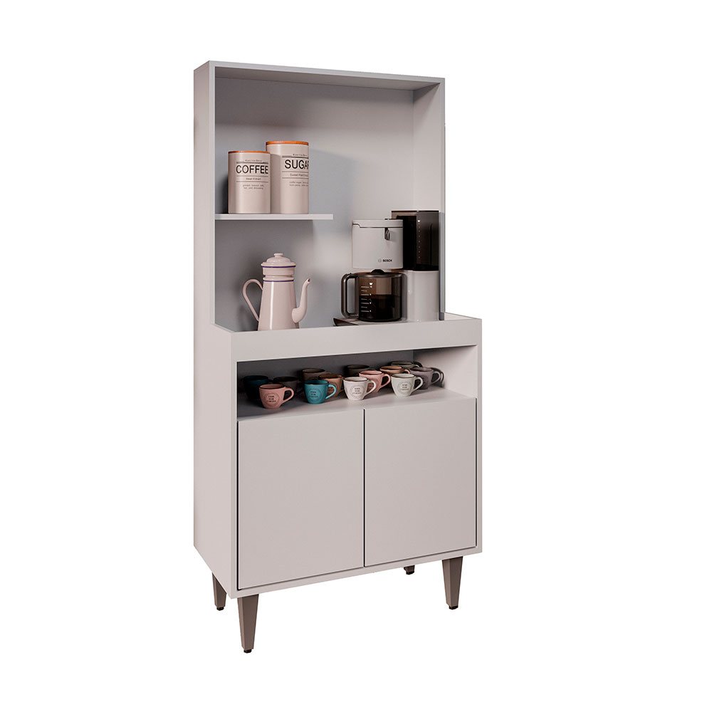 Armário de Cozinha 2 Portas Cantinho do Café Itigi Branco G96 - Gran Belo
