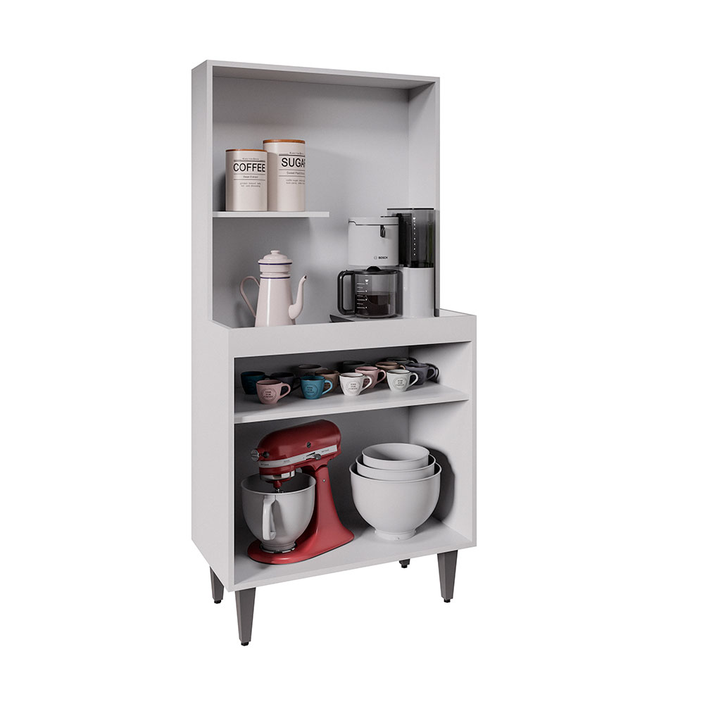 Armário de Cozinha 2 Portas Cantinho do Café Itigi Branco G96 - Gran Belo