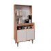 Armário de Cozinha 2 Portas Cantinho do Café Itigi Freijó/Branco G96 - Gran Belo