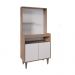 Armário de Cozinha 2 Portas Cantinho do Café Itigi Freijó/Branco G96 - Gran Belo