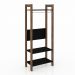 Armario Closet Aberto AZ1029 MDP Preto/Nogal G69 - Gran Belo
