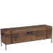 Baú Decorativo para Sala de Estar Quarto Teneci Grafite Madeira Maciça Rustic Brown G54 - Gran Belo