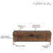 Baú Decorativo para Sala de Estar Quarto Teneci Grafite Madeira Maciça Rustic Brown G54 - Gran Belo