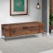 Baú Decorativo para Sala de Estar Quarto Teneci Grafite Madeira Maciça Rustic Brown G54 - Gran Belo