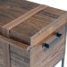 Baú Decorativo para Sala de Estar Quarto Teneci Grafite Madeira Maciça Rustic Brown G54 - Gran Belo