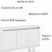 Balcão 3 Portas para Escritório Home Office ME4120 MDP Branco G69 - Gran Belo