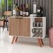 Balcão Buffet 2 Portas Koren MDP/BP Branco/Freijó G96 - Gran Belo