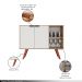 Balcão Buffet 2 Portas Koren MDP/BP Freijó/Branco G96 - Gran Belo