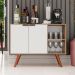 Balcão Buffet 2 Portas Koren MDP/BP Freijó/Branco G96 - Gran Belo