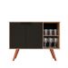 Balcão Buffet 2 Portas Koren MDP/BP Preto/Freijó G96 - Gran Belo