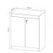 Balcão com Chave para Escritório Home Office ME4149 Nogal G69 - Gran Belo