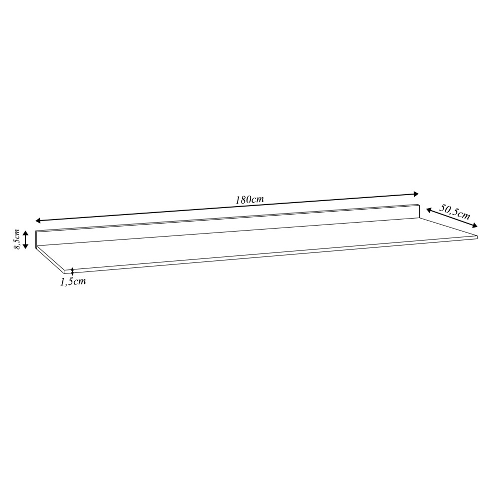 Balcão de Cozinha com Tampo Apex MDP/BP Branco G96 - Gran Belo
