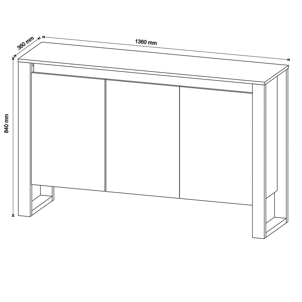 Balcão para Escritório Home Office ME4147 Nogal G69 - Gran Belo