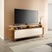 Bancada Decorativa Kirby 1.8 TV até 70 Polegadas Ripada Cinamomo/Off White G26 - Gran belo