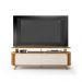 Bancada Decorativa Kirby 1.8 TV até 70 Polegadas Ripada Cinamomo/Off White G26 - Gran belo