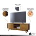 Bancada Decorativa Loser MDP Pintura UV 2 Portas Deslizantes até 65 Cumaru G97 - Gran Belo
