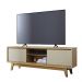 Bancada Decorativa Loser MDP Pintura UV 2 Portas Deslizantes até 65 Cumaru/Opala G97 - Gran Belo