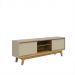 Bancada Decorativa Loser MDP Pintura UV 2 Portas Deslizantes até 65 Cumaru/Opala G97 - Gran Belo