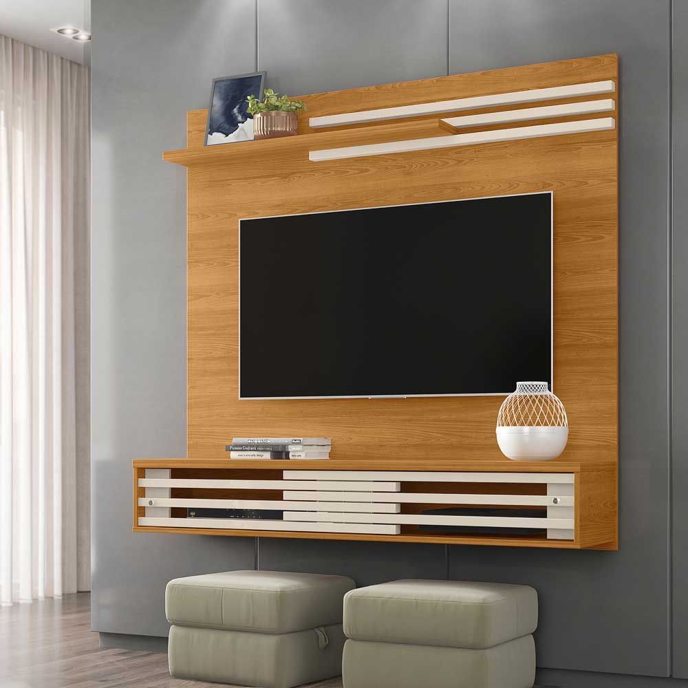 Bancada Suspensa Flop MDP Pintura UV até 55 Cinamomo/OffWhite G97 - Gran Belo