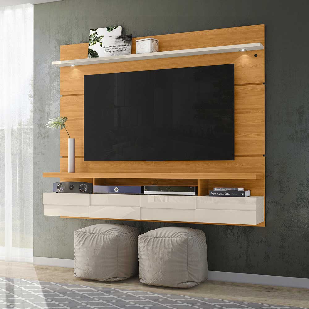 Bancada Suspensa Grok MDP Pintura UV até 60 Cinamomo/OffWhite G97 - Gran Belo
