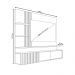 Bancada Suspensa Mesaque MDP Pintura UV até 65 Cinamomo/OffWhite G97 - Gran Belo