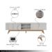 Bancada TV Decorativa Sala de Estar Queiroz Off White/Matte G73 - Gran Belo