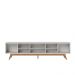 Bancada TV Decorativa Sala de Estar Queiroz Off White/Matte G73 - Gran Belo