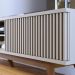 Bancada TV Decorativa Sala de Estar Queiroz Off White/Matte G73 - Gran Belo